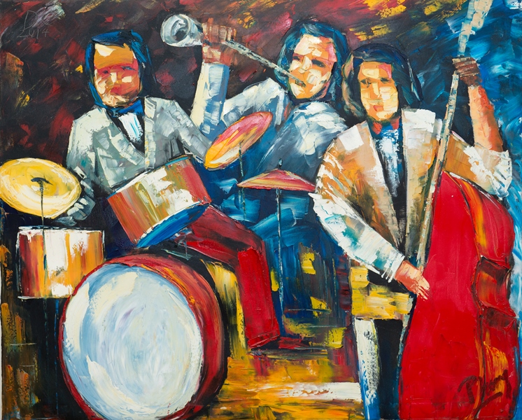 Tranh Sơn Dầu Ban Nhạc